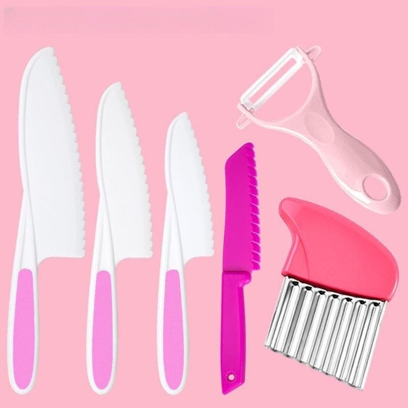 Wave Cutting Board Plastic Fruit Knife Set Wave Cutting Board Plastic Fruit Knife Set