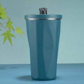 Large Capacity Portable Cup Insulation (Option: Peacock Green-600ml)