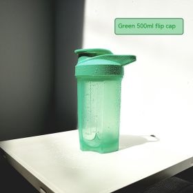 Sports Fitness Dried Egg White Milkshake Shake Cup (Option: Green-500ML)