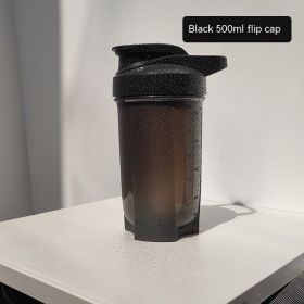Sports Fitness Dried Egg White Milkshake Shake Cup (Option: Black-500ML)
